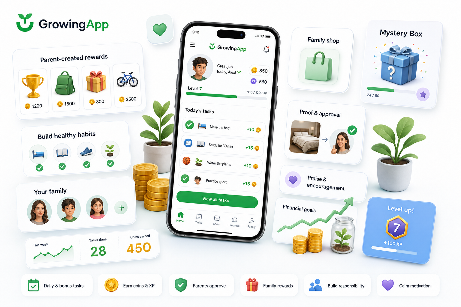 Famydo family motivation app preview